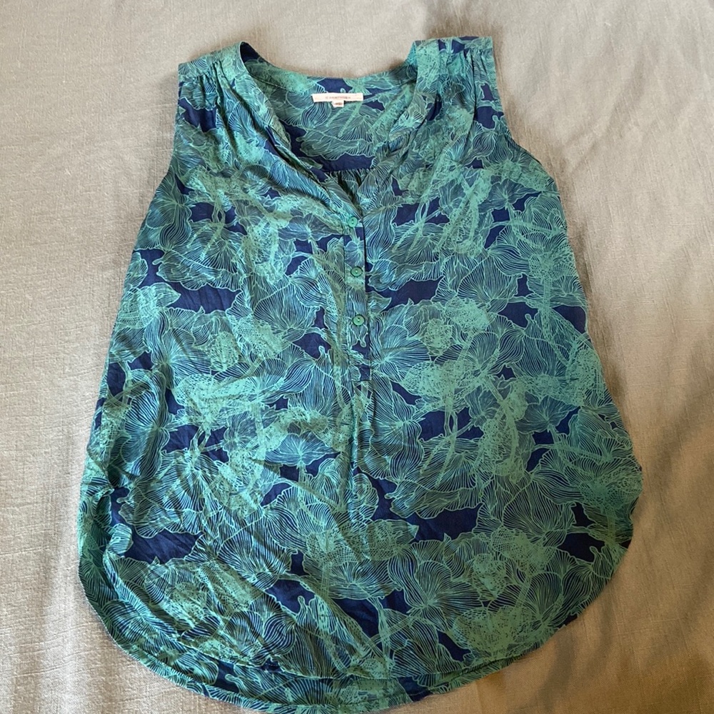 Stitch Fix 100% silk 41 Hawthorn Sleeveless Blouse Size Small